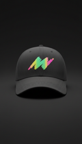 Urban Pewter matte cap with neon holographic branding